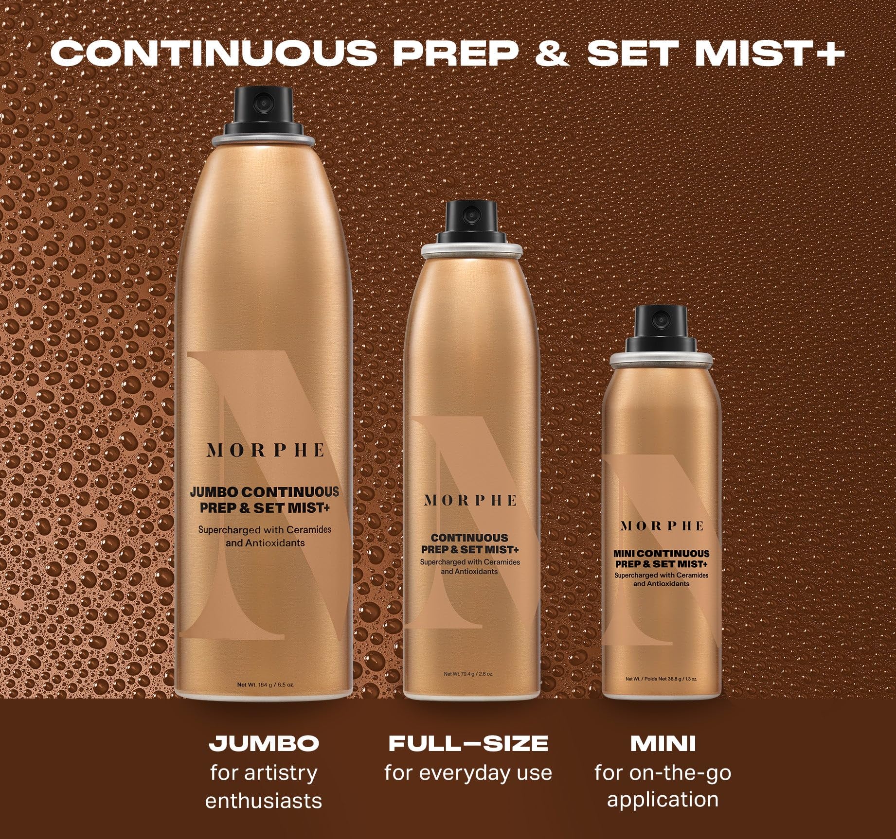 Morphe Continuous Prep & Set Spray nourishes skin and boosts makeup longevity