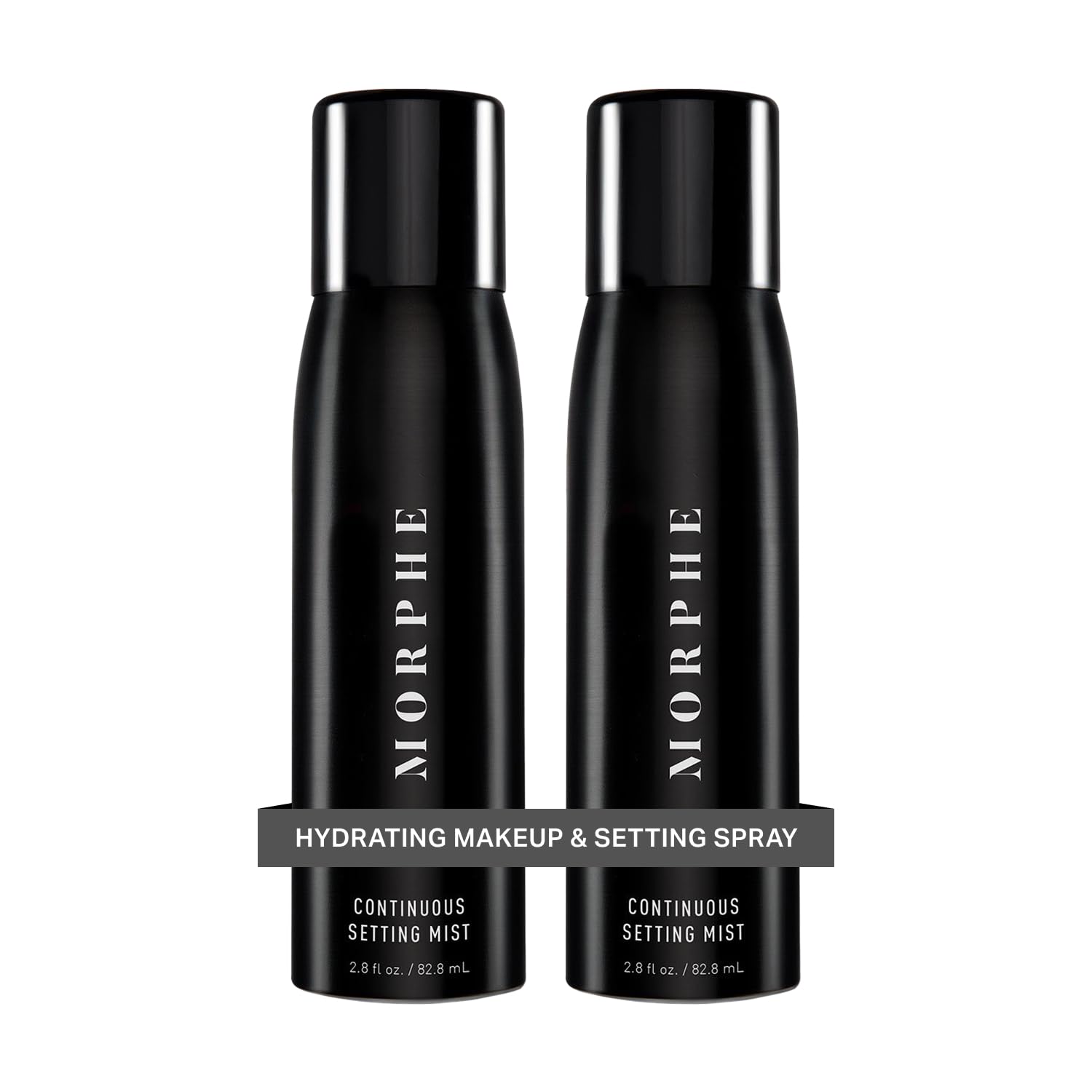 Morphe continuous setting mist bottle closeup highlighting a micro-fine spray for long wear.