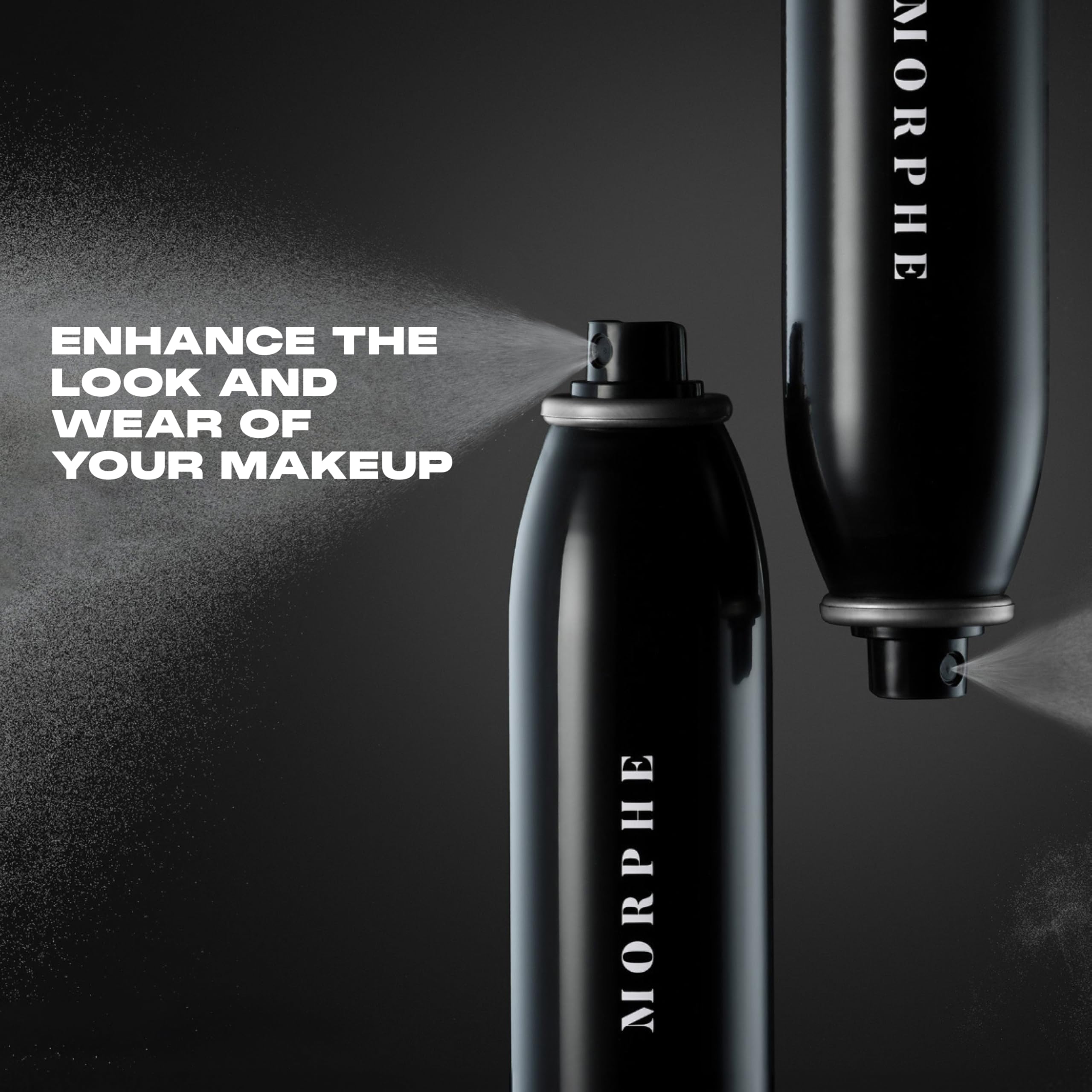 Morphe Continuous Setting Mist natural radiant finish complements makeup texture.