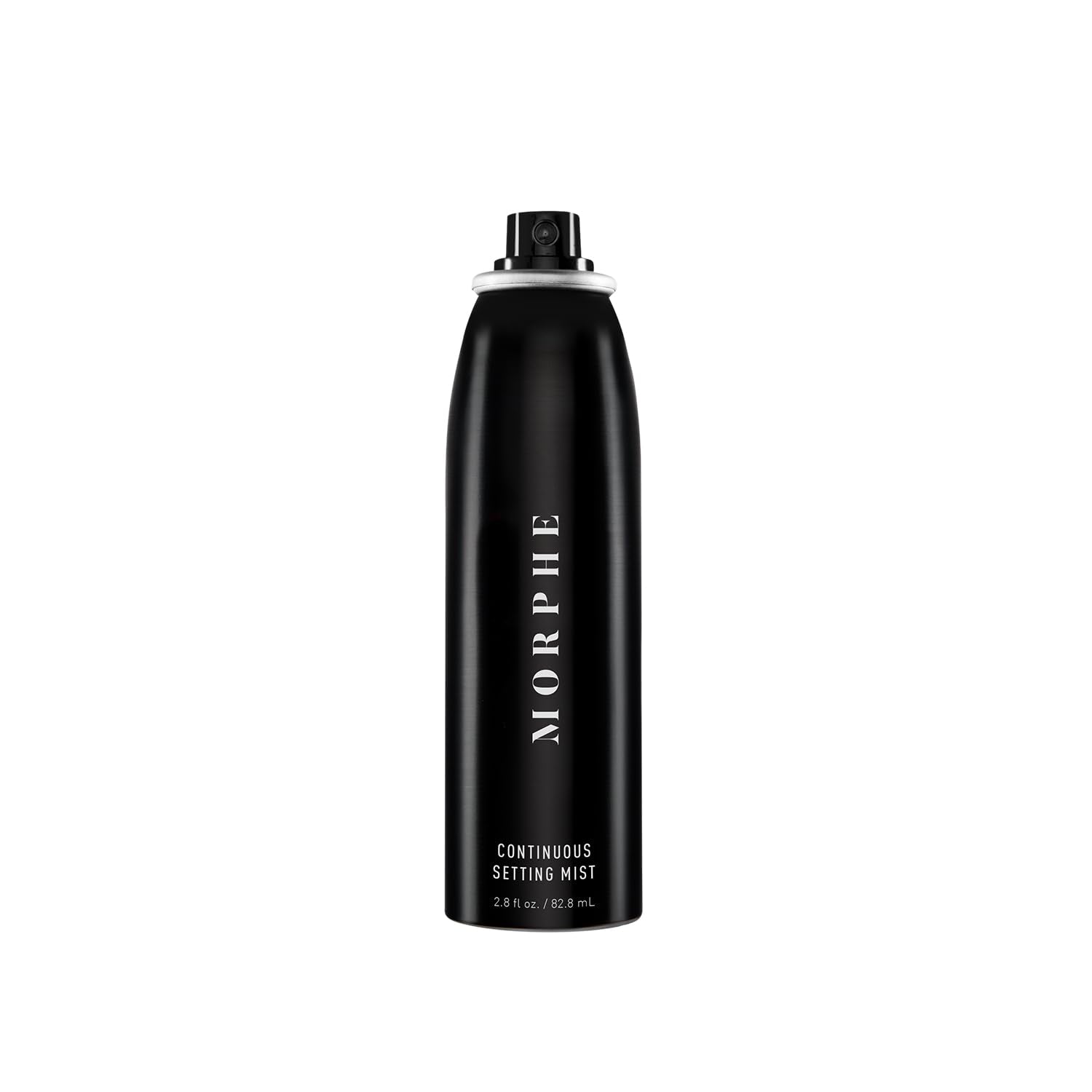 Morphe Continuous Setting Mist spray in action evenly mists makeup for a flawless finish.