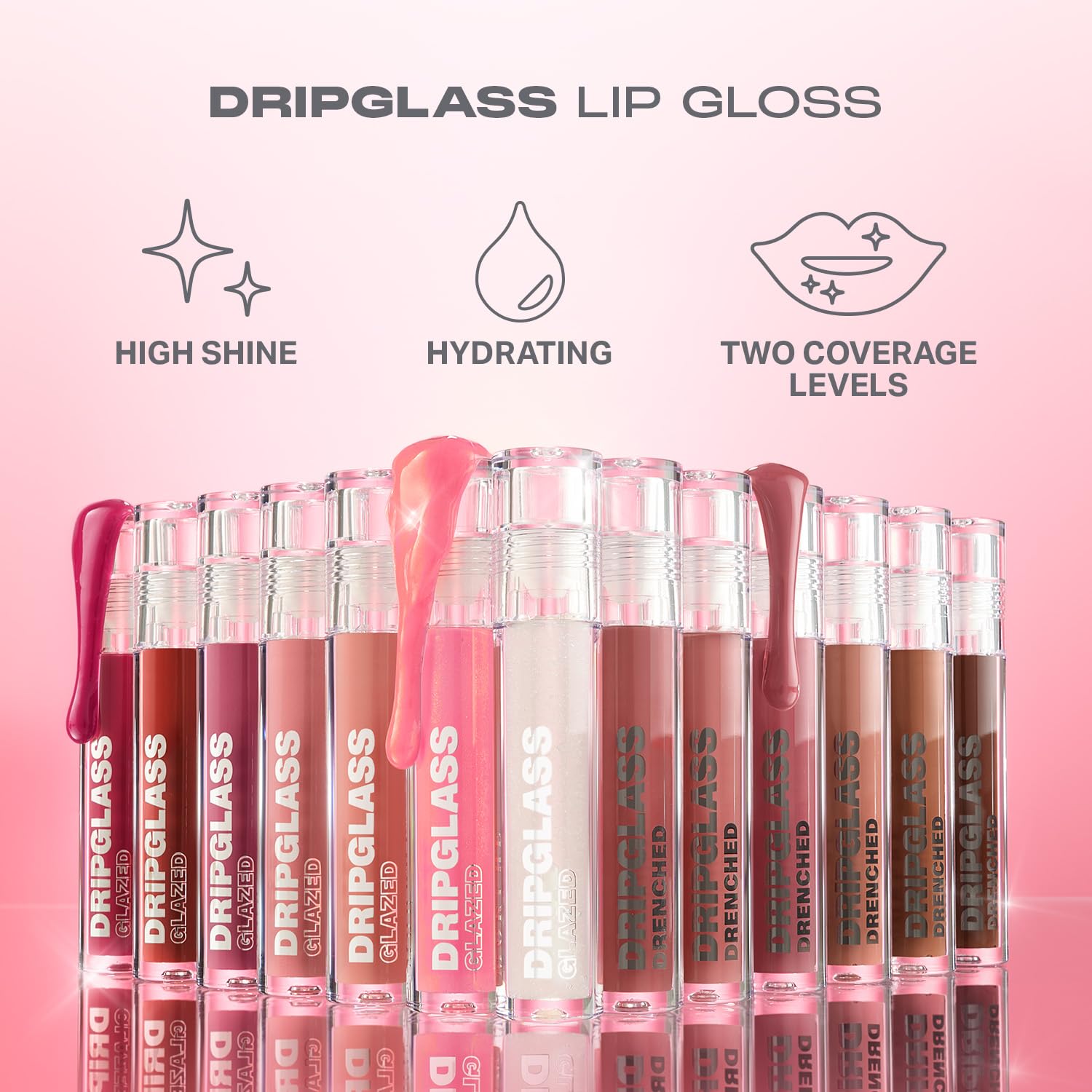 MORPHE Dripglass with squalane and vitamin E hydrates lips during wear