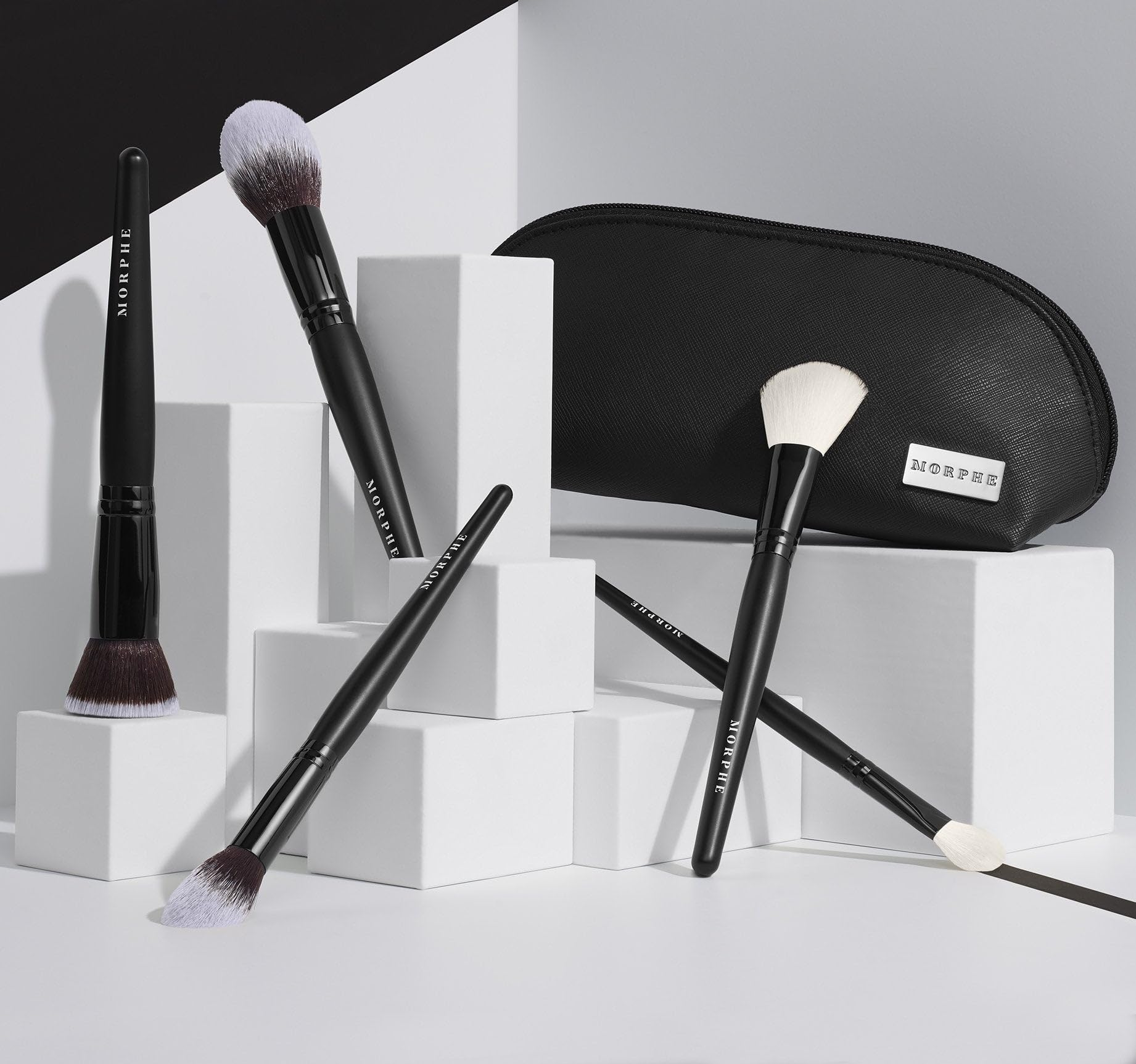 Morphe Face The Beat Brush Case-open reveals organized on-the-go storage