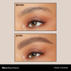 MORPHE Micro Dual Eyebrow Pencil spoolie blends color for natural brows.