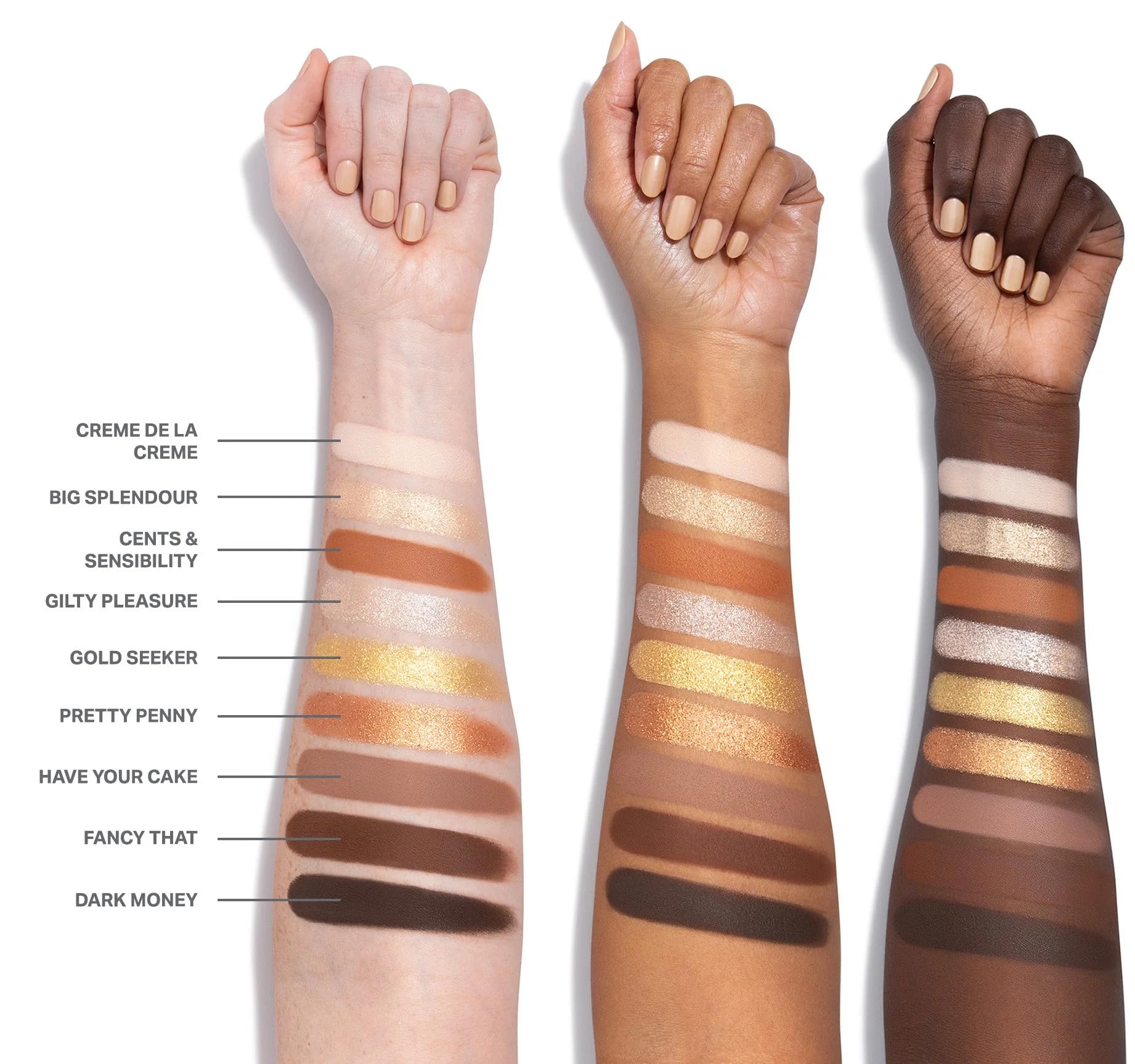 Morphe Rich & Foiled Artistry Palette matte shades swatch for everyday to bold looks.