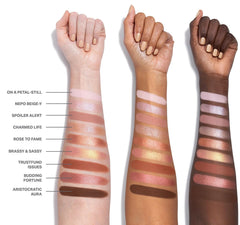 Morphe Rich & Foiled Artistry Palette molten-metal-foil-shadow dramatic foil payoff