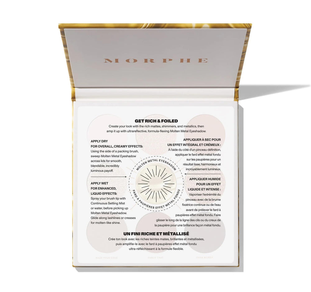 Morphe Rich & Foiled Artistry Palette packaging shot highlights versatile shade range.