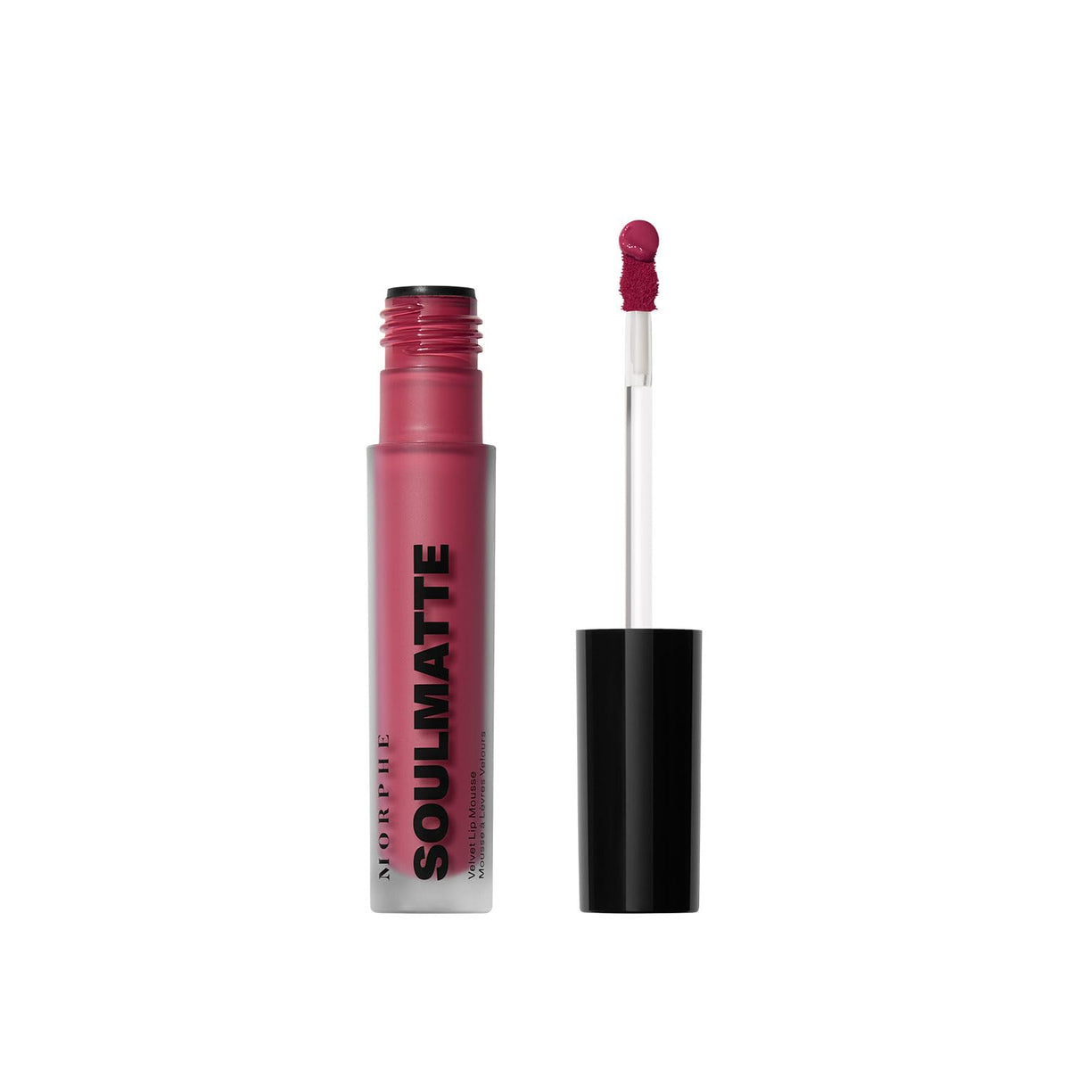 Morphe Soulmatte Bella packaging closeup highlights premium finish and shade promise.