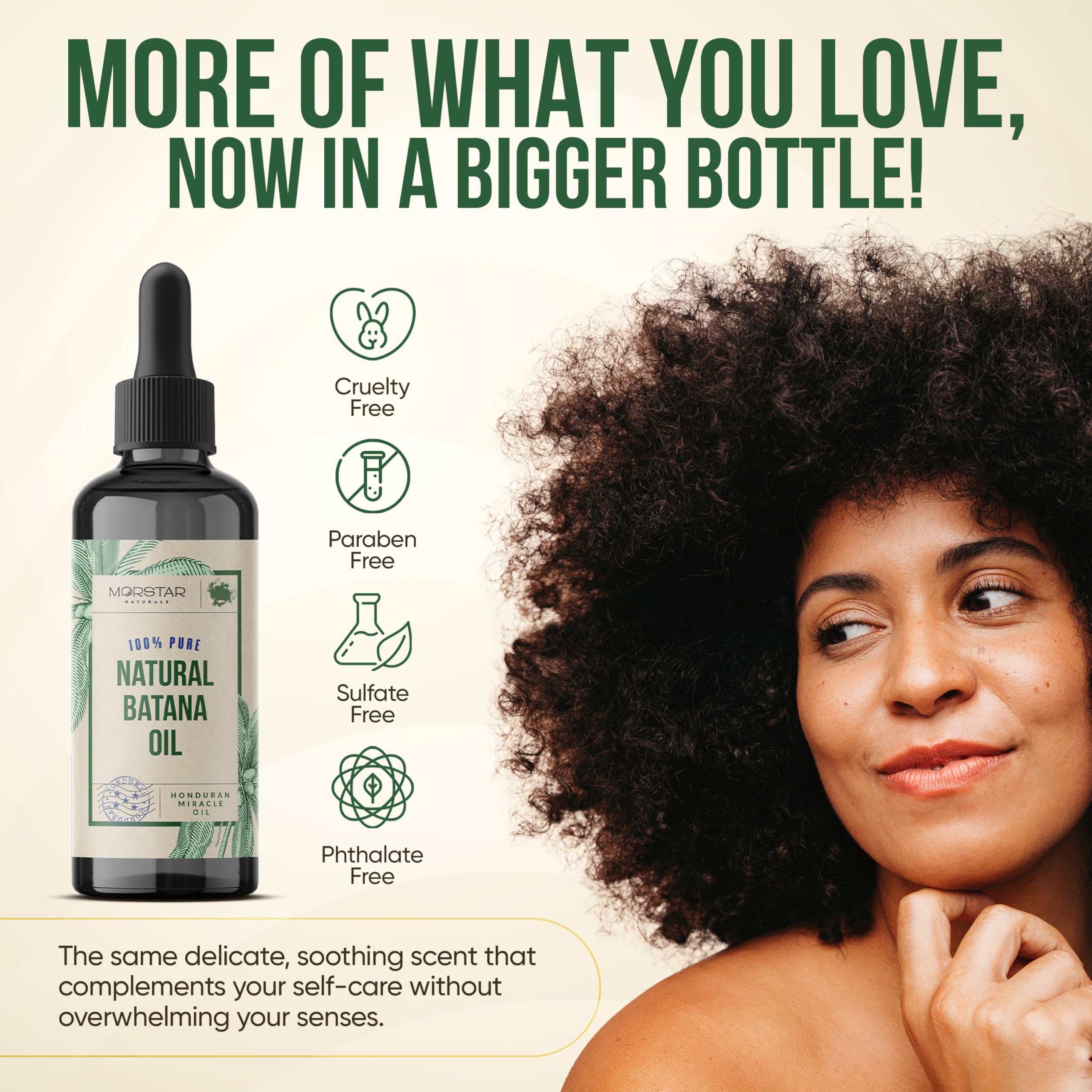 Morstar Batana Oil on hair shine captures smooth hydrated strands.