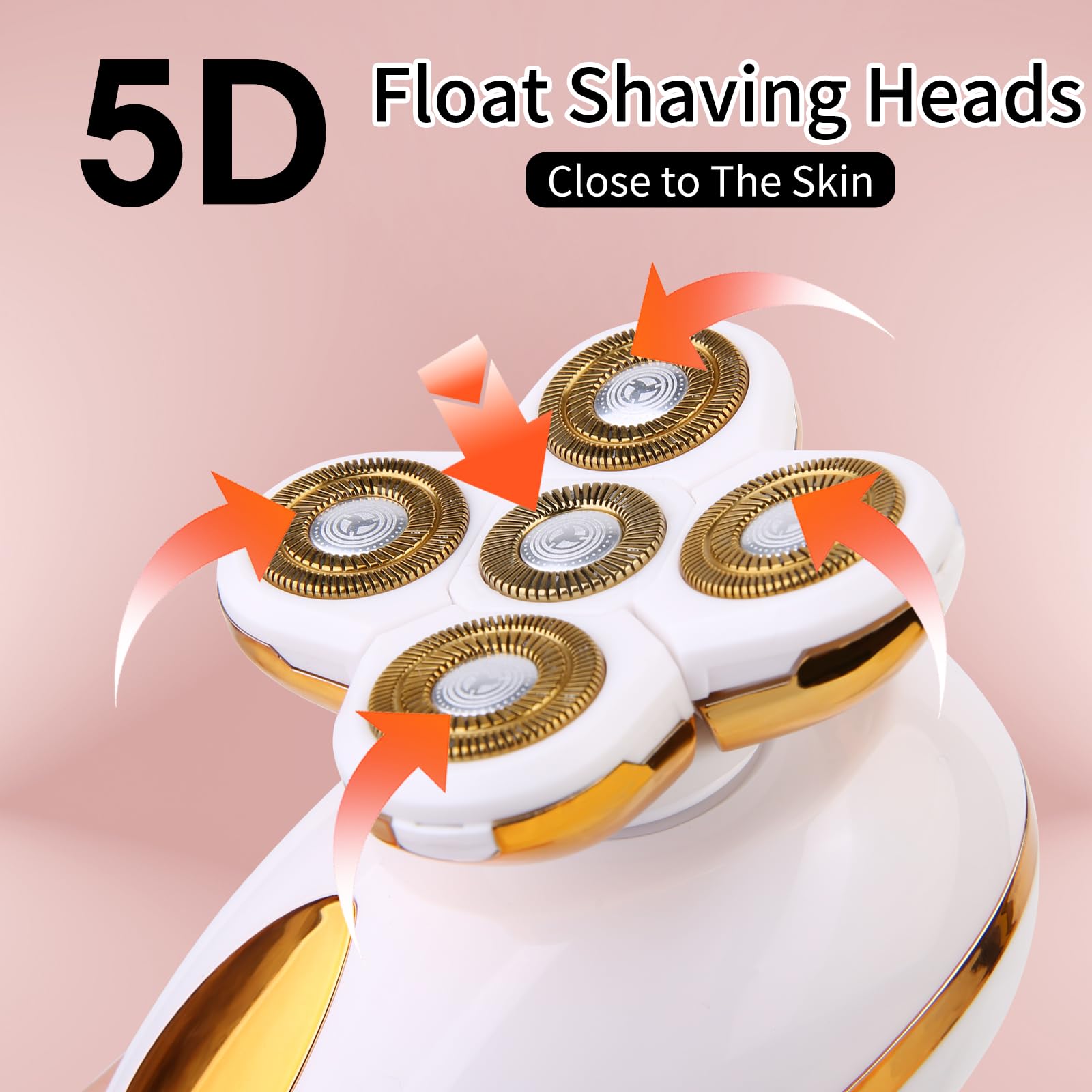 Mosago 5D floating head adapts to curves for comfortable shaving.