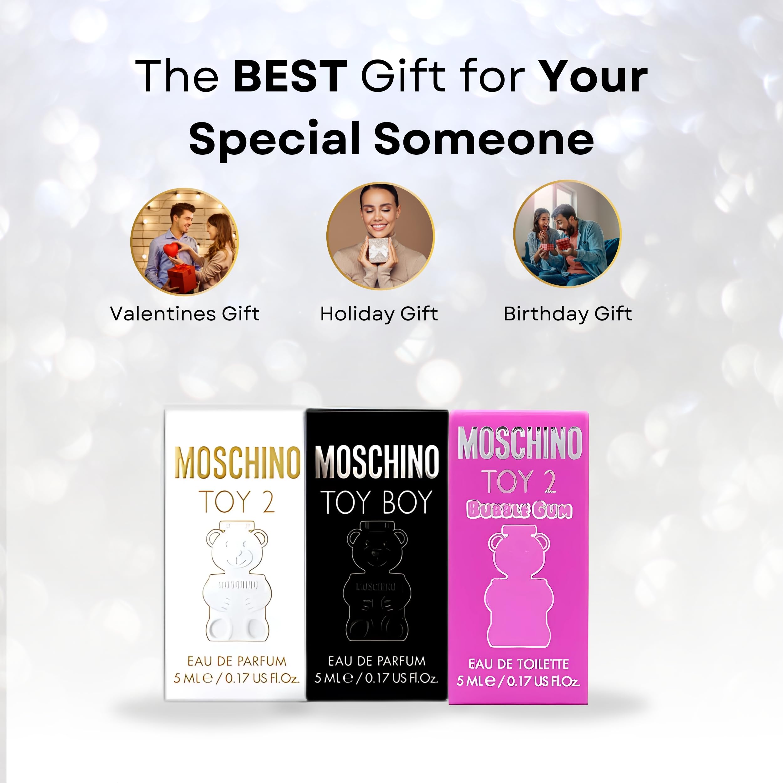 MOSCHINO gift-ready fragrance set closeup emphasizes stylish packaging.