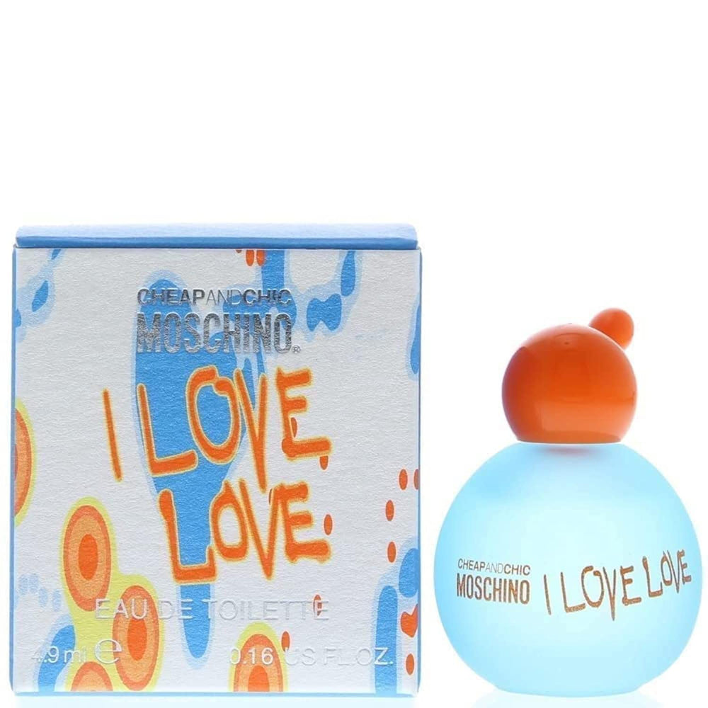 Moschino I Love Love miniature EDT blue bottle for travel-ready casual wear