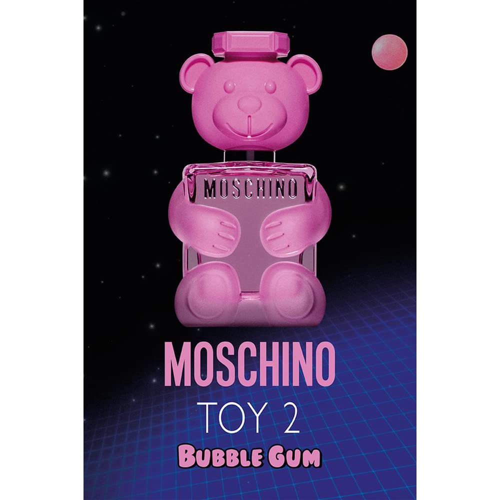 Moschino Toy 2 Bubble Gum EDT cap close-up emphasizes sleek design for on the go.