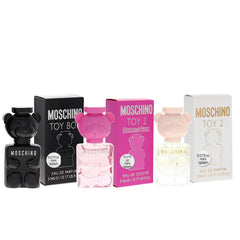 MOSCHINO Toy mini trio gift set packaging enhances travel-ready gifting.
