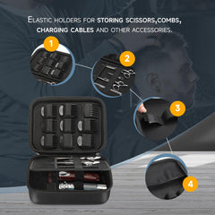 MOSLA hard barber case travel handle makes portability effortless