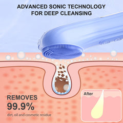 Mosnami face scrubber five-modes display highlights customizable cleansing intensity.