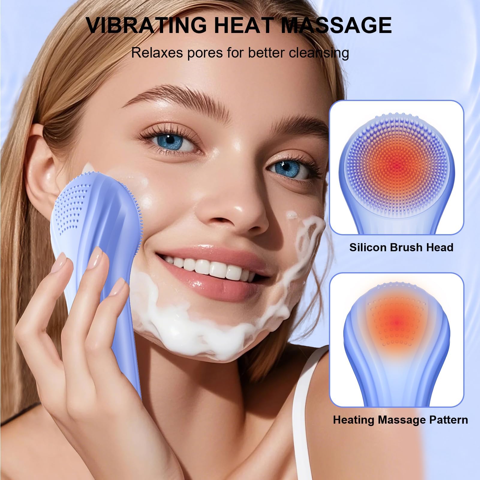 Mosnami face scrubber in hand demonstrates ergonomic grip and safe use.