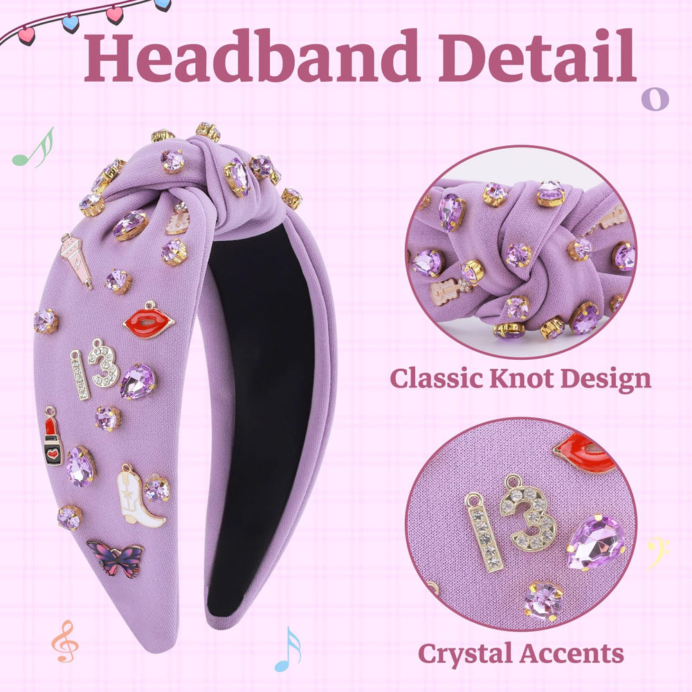MOSOTECH purple-knotted headband styled for everyday chic