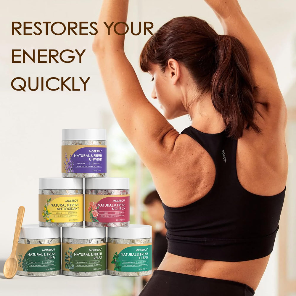 MOSRROU epsom bath salts lemon closeup provides antioxidant-inspired brightness.