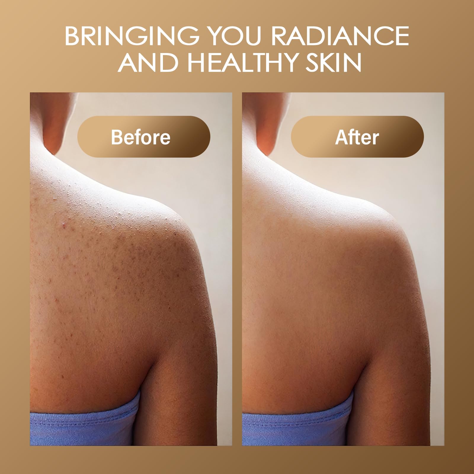 MOSRROU Turmeric Scrub coconut-oil glow shows deep moisturization and smooth skin.