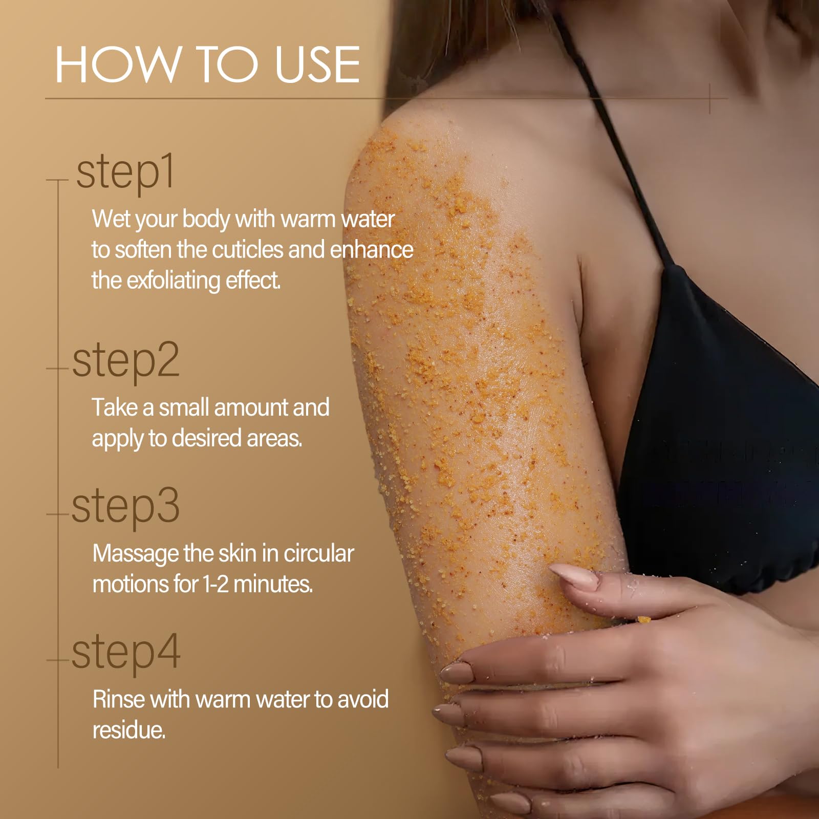 MOSRROU Turmeric Scrub collagen-rich formula conveys nourishing hydration during exfoliation.