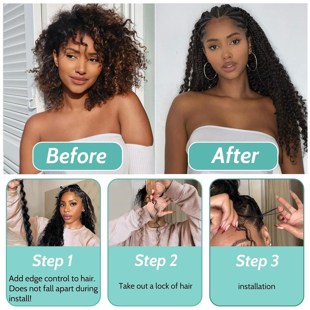 MOTFIN water wave braiding hair at 110g per pack for easy styling
