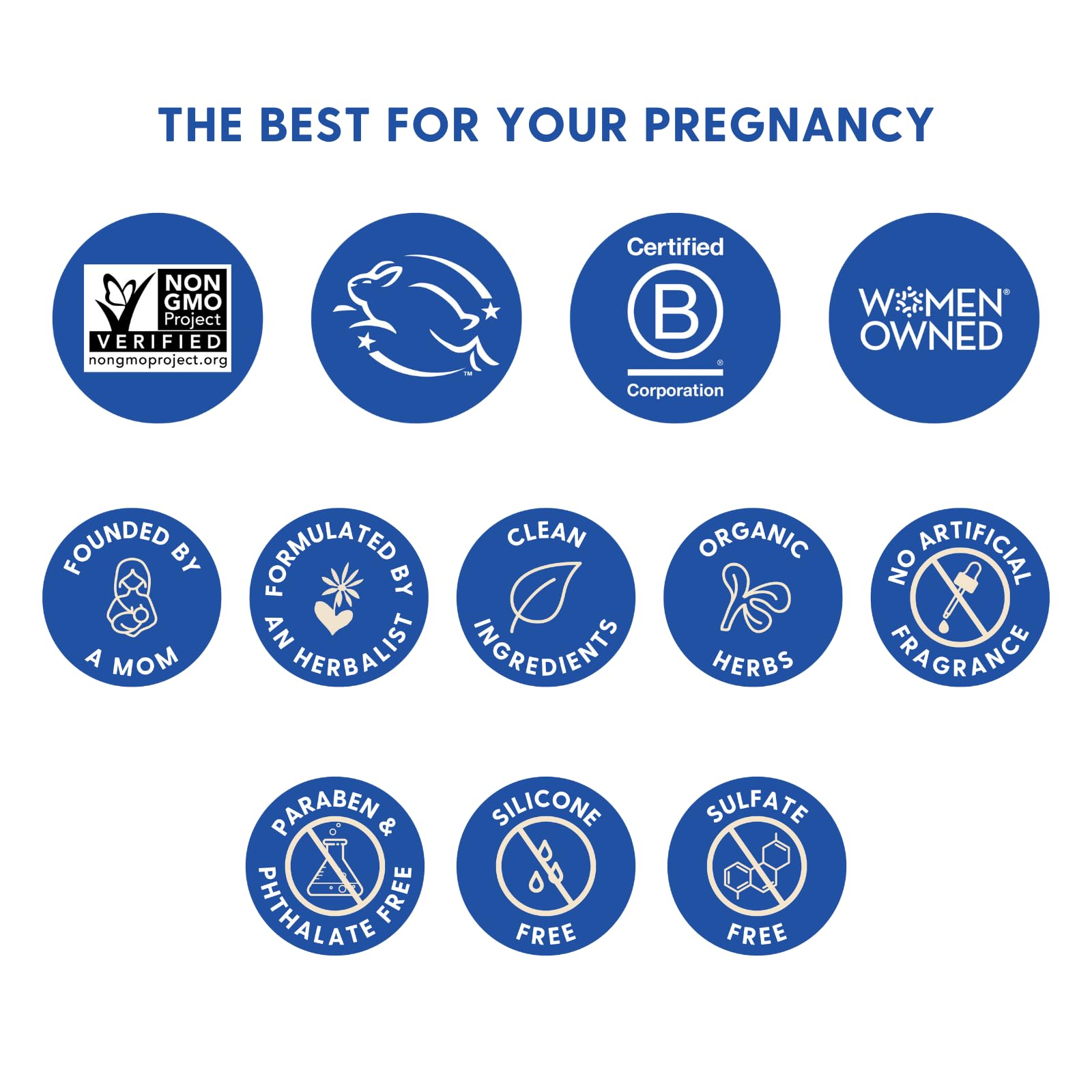 Cruelty-free certification for Motherlove Pregnant Belly Oil with Leaping Bunny logo