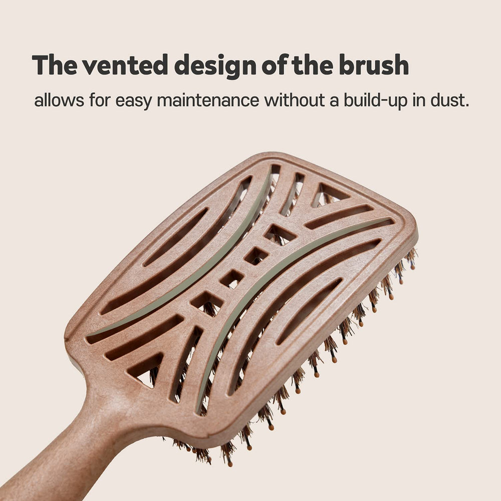 Mother's Corn Yao Boar Bristle Brush for all dry hair types with gentle styling.