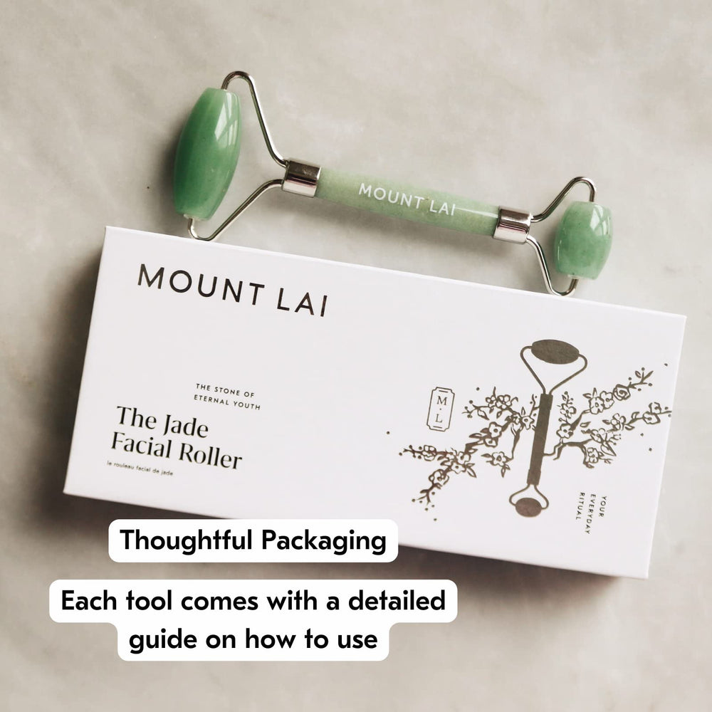 Mount Lai jade face roller in a massage session for tension relief