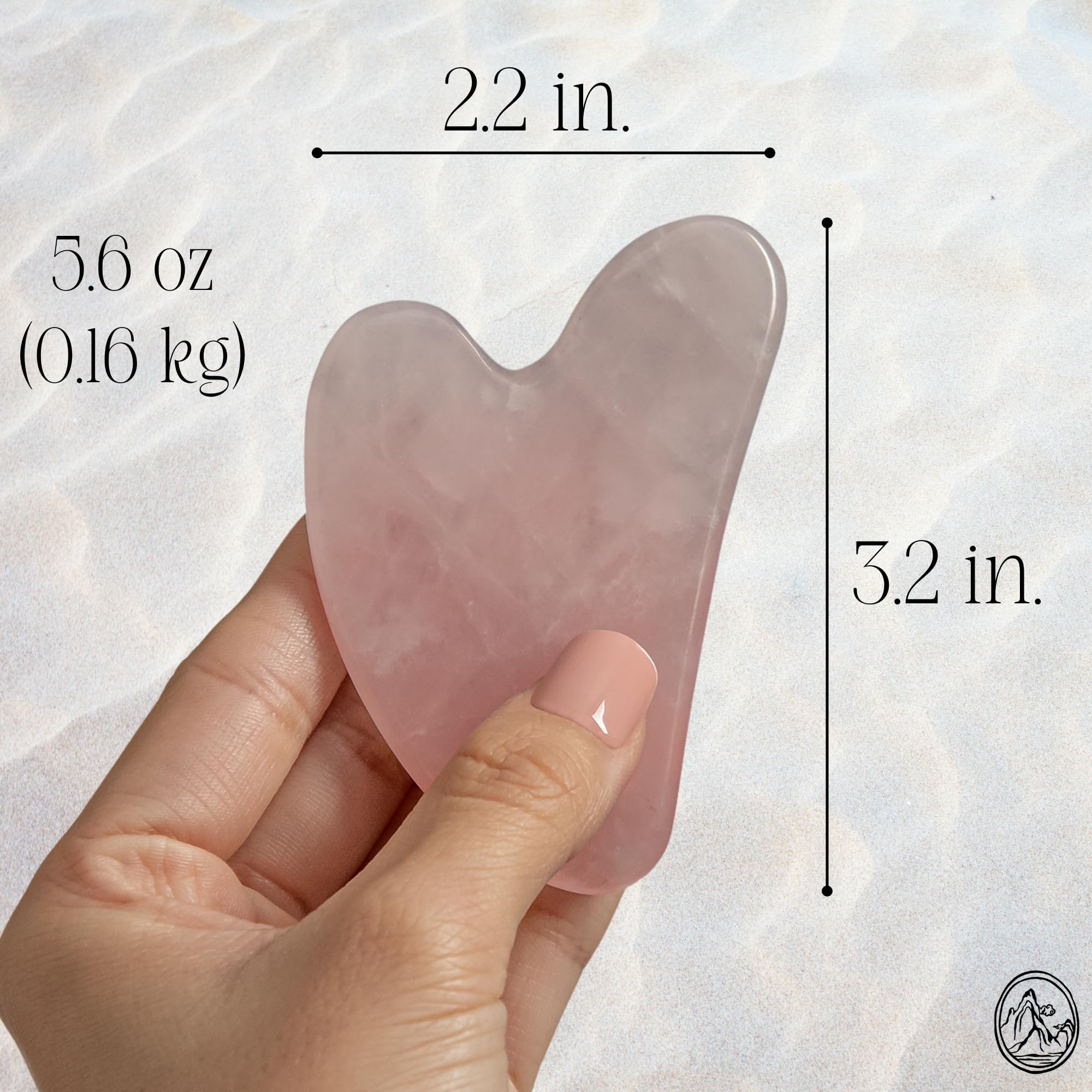 Mount Lai rose quartz gua sha close-up stone texture for premium craftsmanship and natural energy