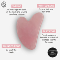 Mount Lai rose quartz gua sha under-eye focus to reduce puffiness and brighten subtly
