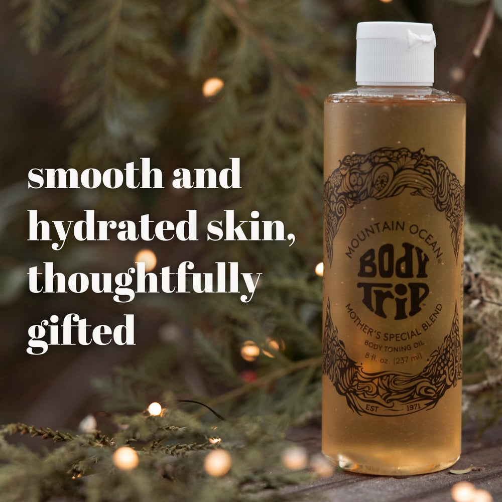 Mountain Ocean Body Trip Almond Oil ingredient provides natural nourishment for skin.
