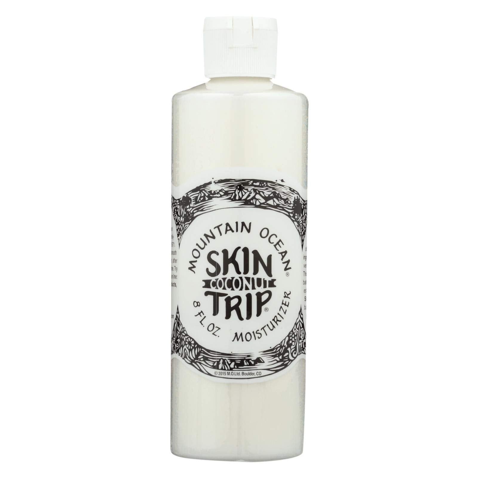 Mountain Ocean Coconut Skin Trip Moisturizer bottle for daily hydration on dry skin