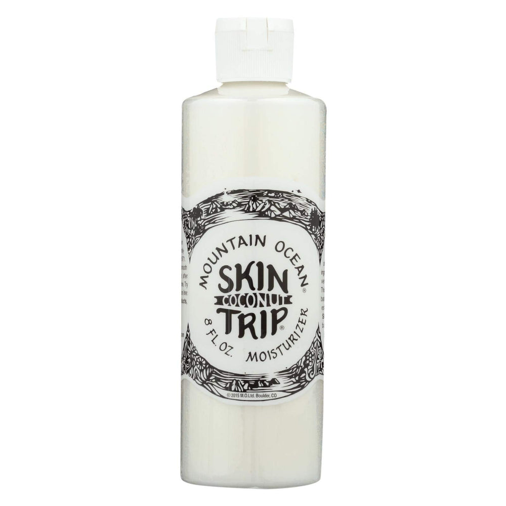 Mountain Ocean Coconut Skin Trip Moisturizer bottle for daily hydration on dry skin