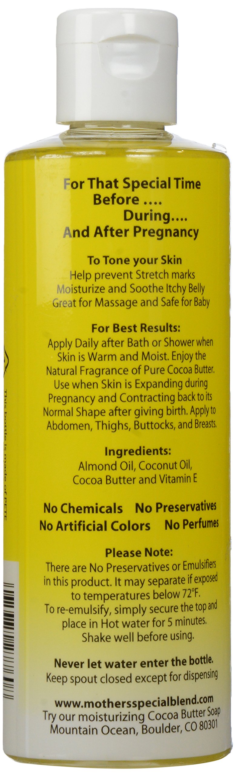 Mountain Ocean Mother's Special Blend cream-texture oil ready for nourishing massage
