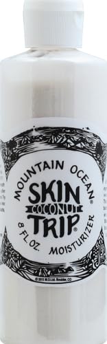 Mountain Ocean Skin Trip Coconut cream texture close-up suggests silky skin feel.