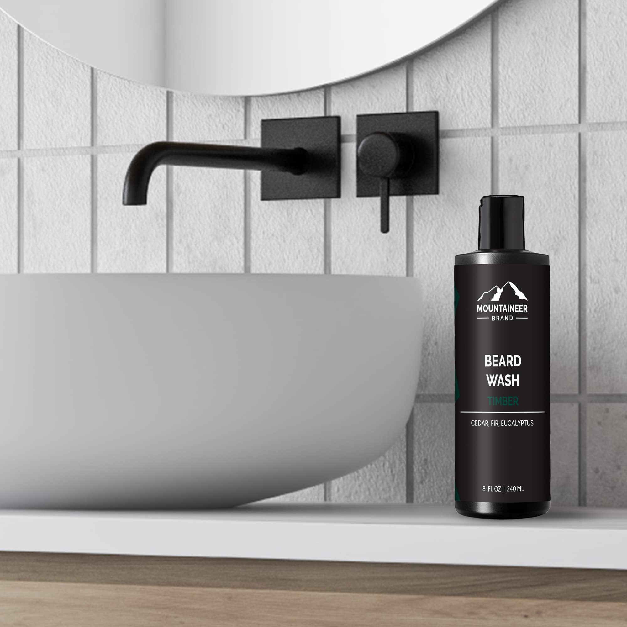 Gift-ready Mountaineer Brand Beard Wash ideal for grooming gift sets.