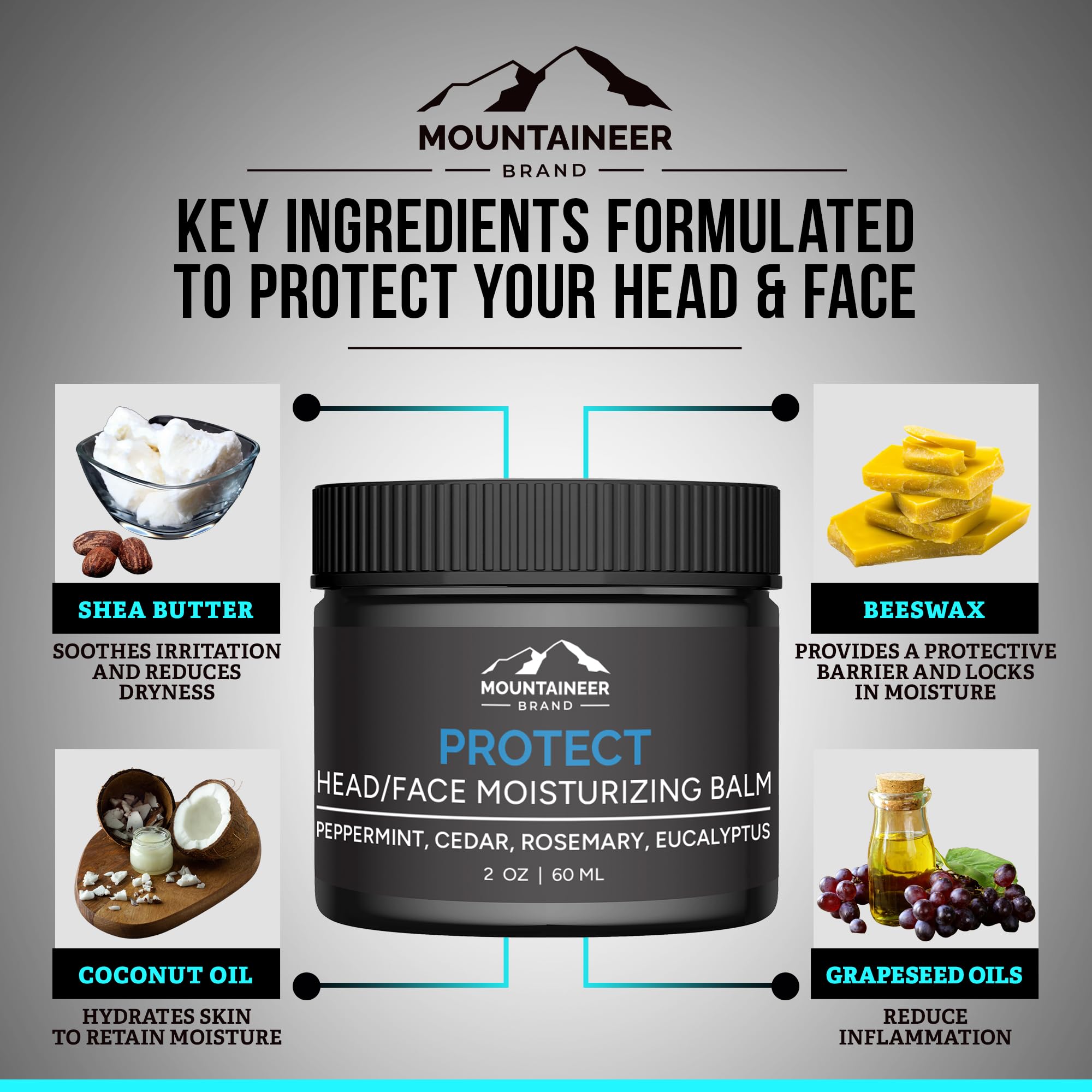 Grooming moment applying Mountaineer Brand balm to scalp for soothing care