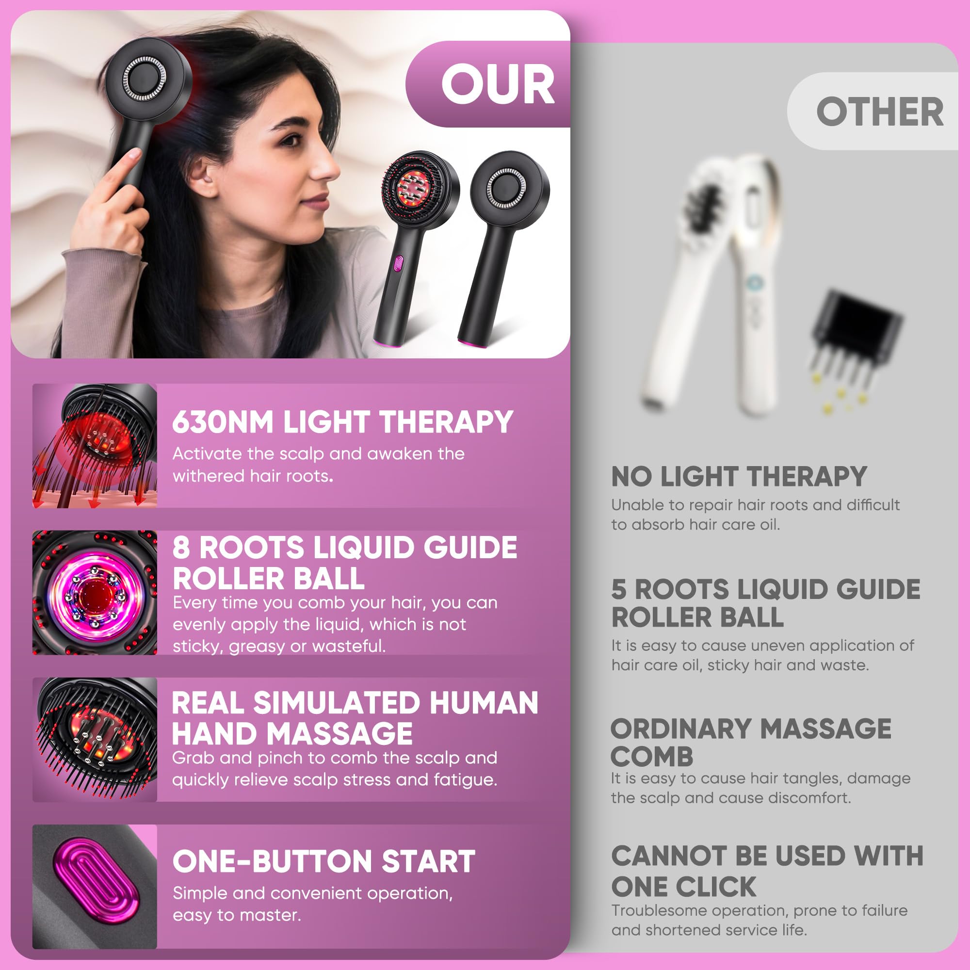 MPADQ hair-growth-oiling-brush demonstrates deep scalp stimulation for potential healthy hair support