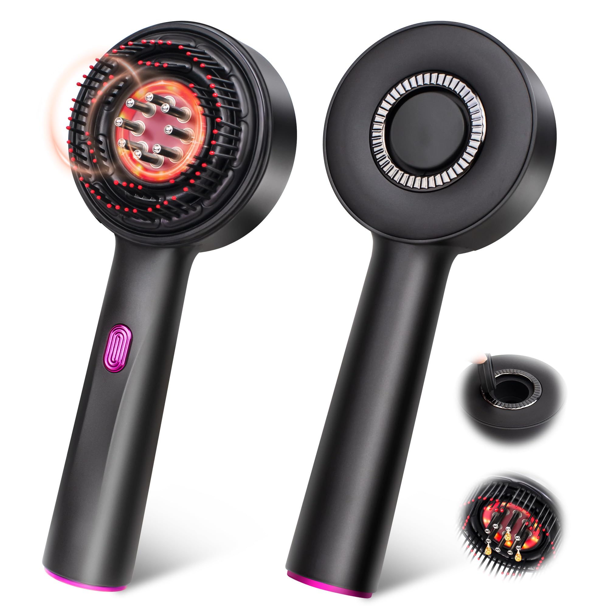 MPADQ scalp massager oil-applicator shows precise oil delivery for nourished roots