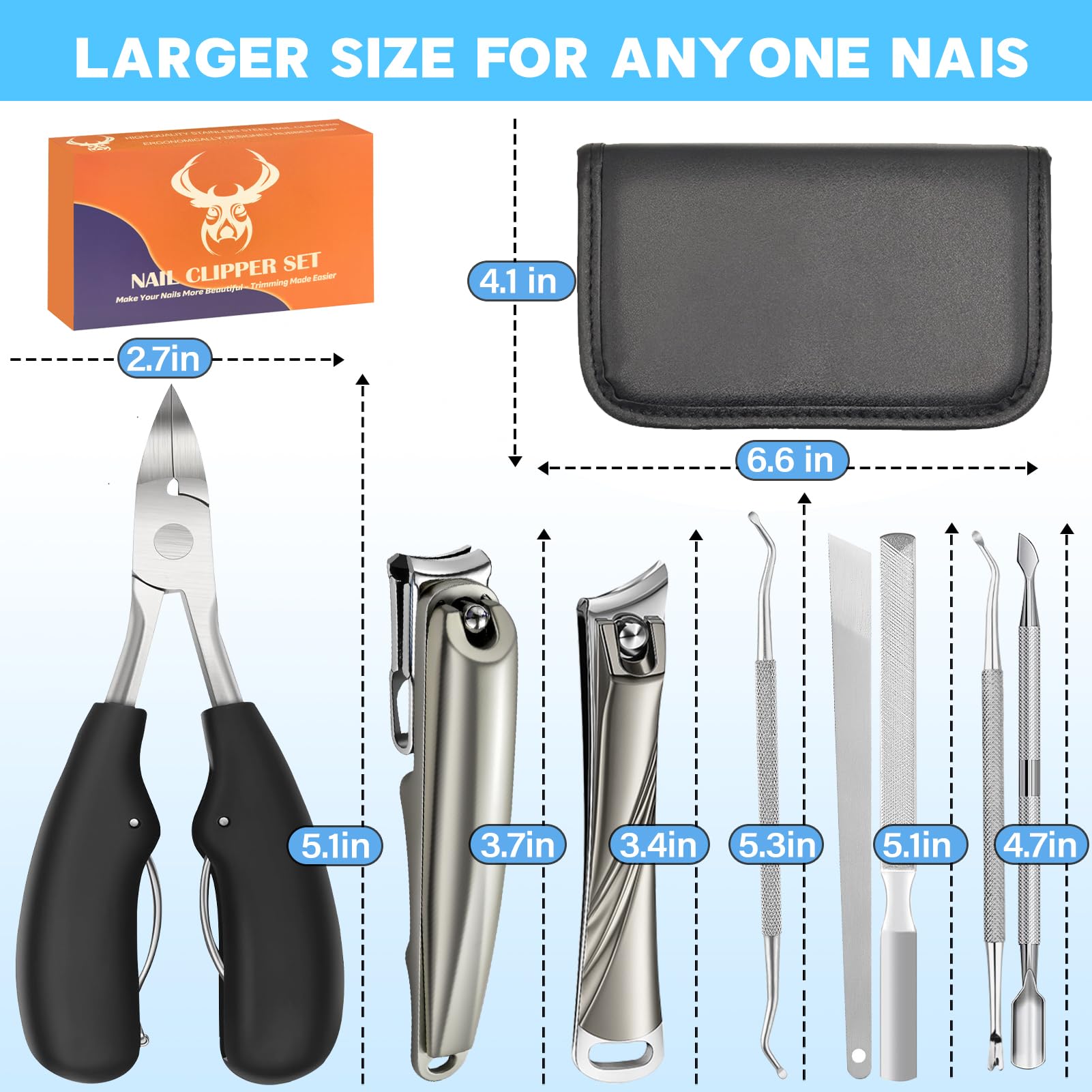 MPKDZNE 8-in-1 nail clipper set in its neat packaging