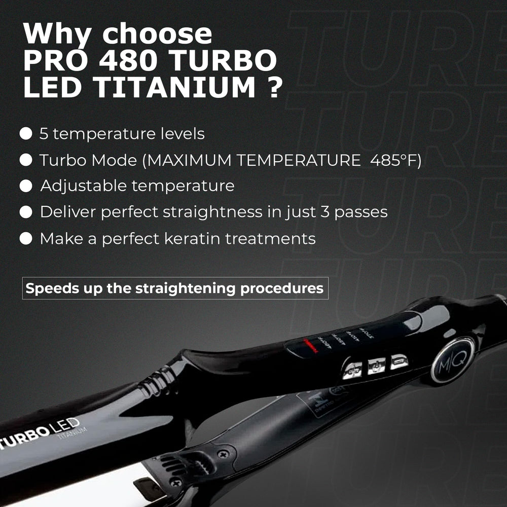MQ Hair anatomic design side view for ergonomic styling.