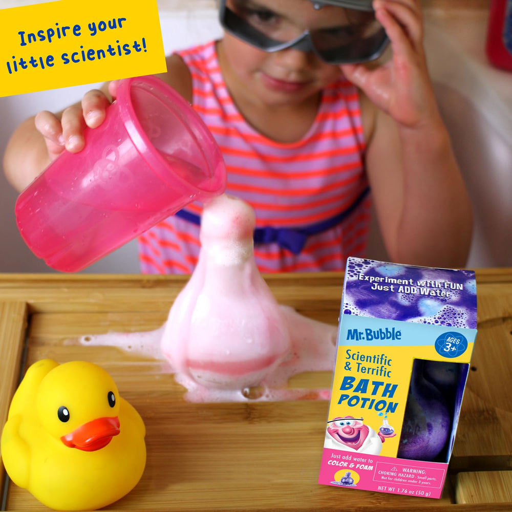 Mr. Bubble bath toy set enhances tub time with safe, engaging play