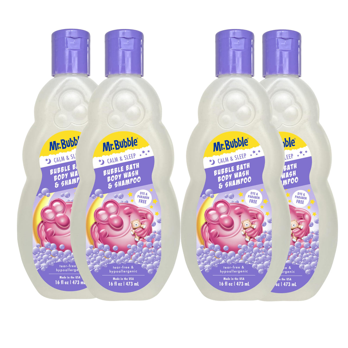 Mr. Bubble Calm and Sleep 3in1, pour bottle creating gentle bath bubbles