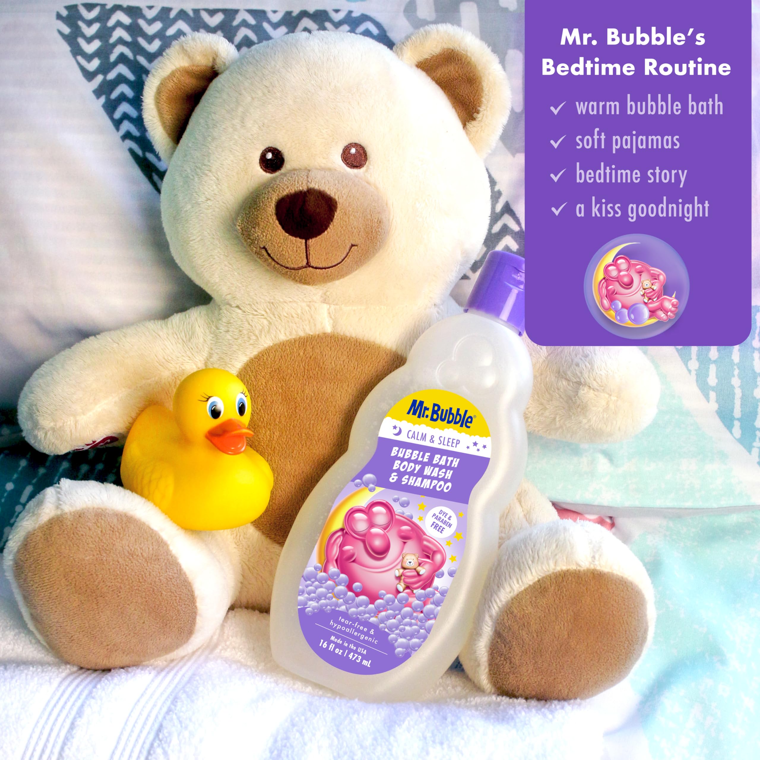 Mr. Bubble Calm and Sleep 3in1 shampoo and body wash usage