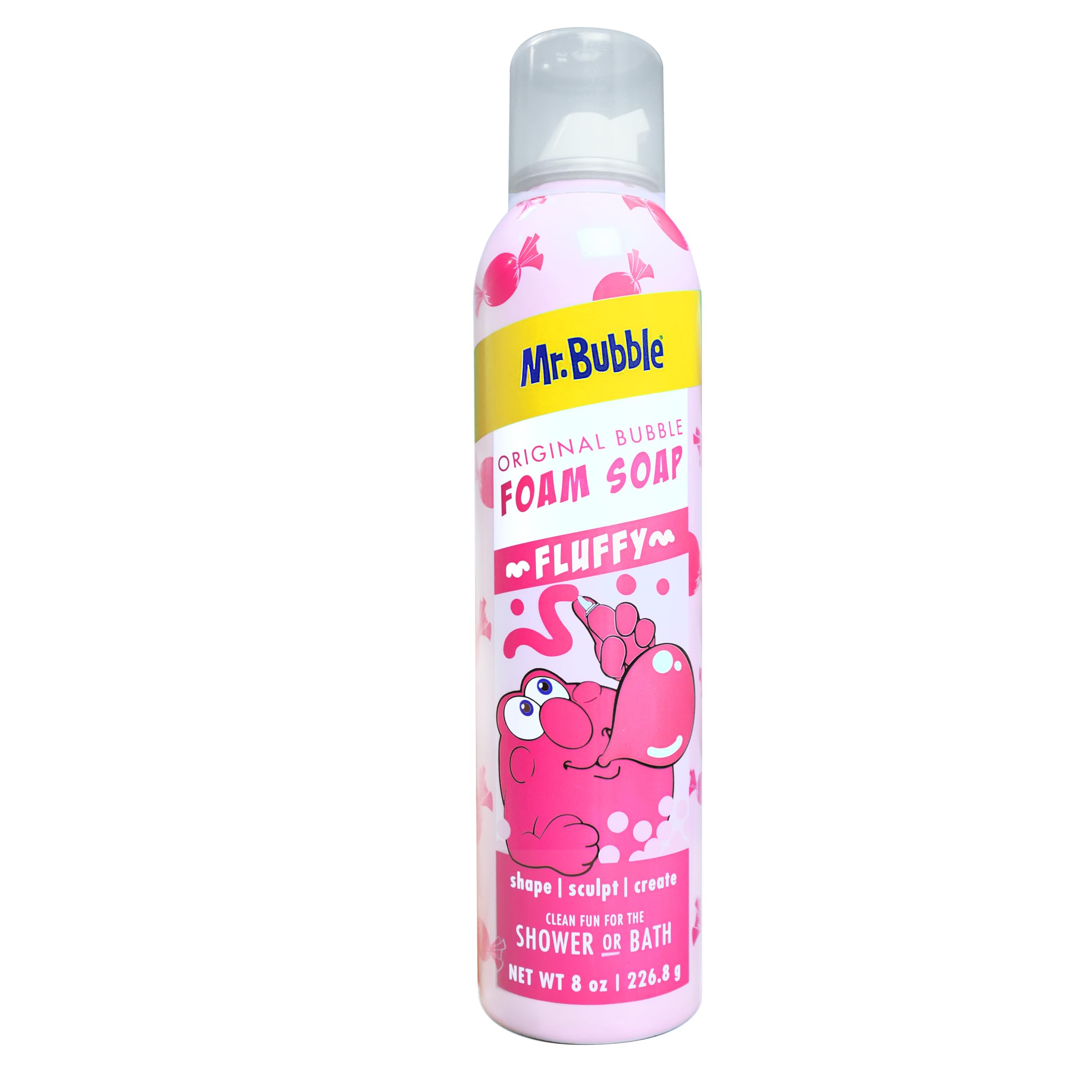 Mr. Bubble Original foam soap in bathtub with foam clouds for imaginative play.