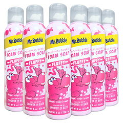 Mr. Bubble Original foam soap bubblegum scent close-up for bath play and creativity.