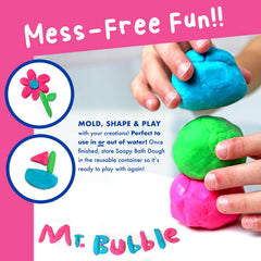 Mr. Bubble Soapy Bath Dough blueberry-scent creates cozy, berry-inspired grooming-and-play moment.