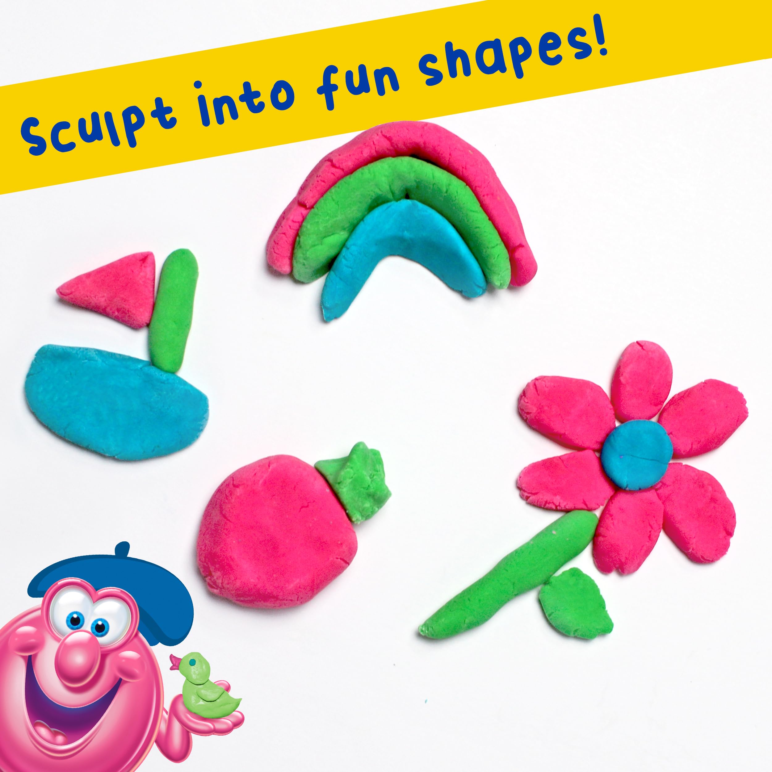 Mr. Bubble Soapy Bath Dough dispersion-water shows dough fizzing into foam for a playful soak.