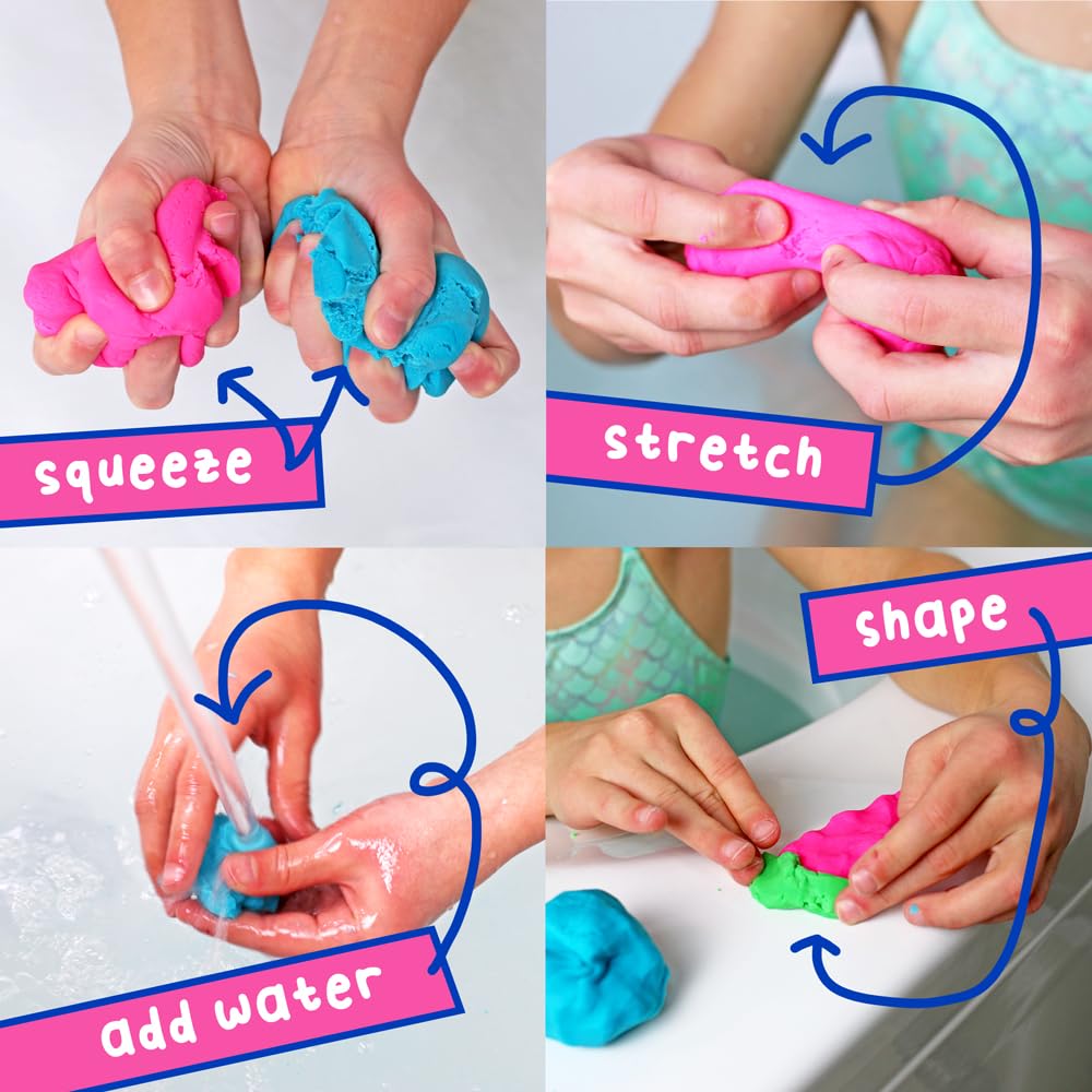 Mr. Bubble Soapy Bath Dough six-pack back view showing packaging and options.