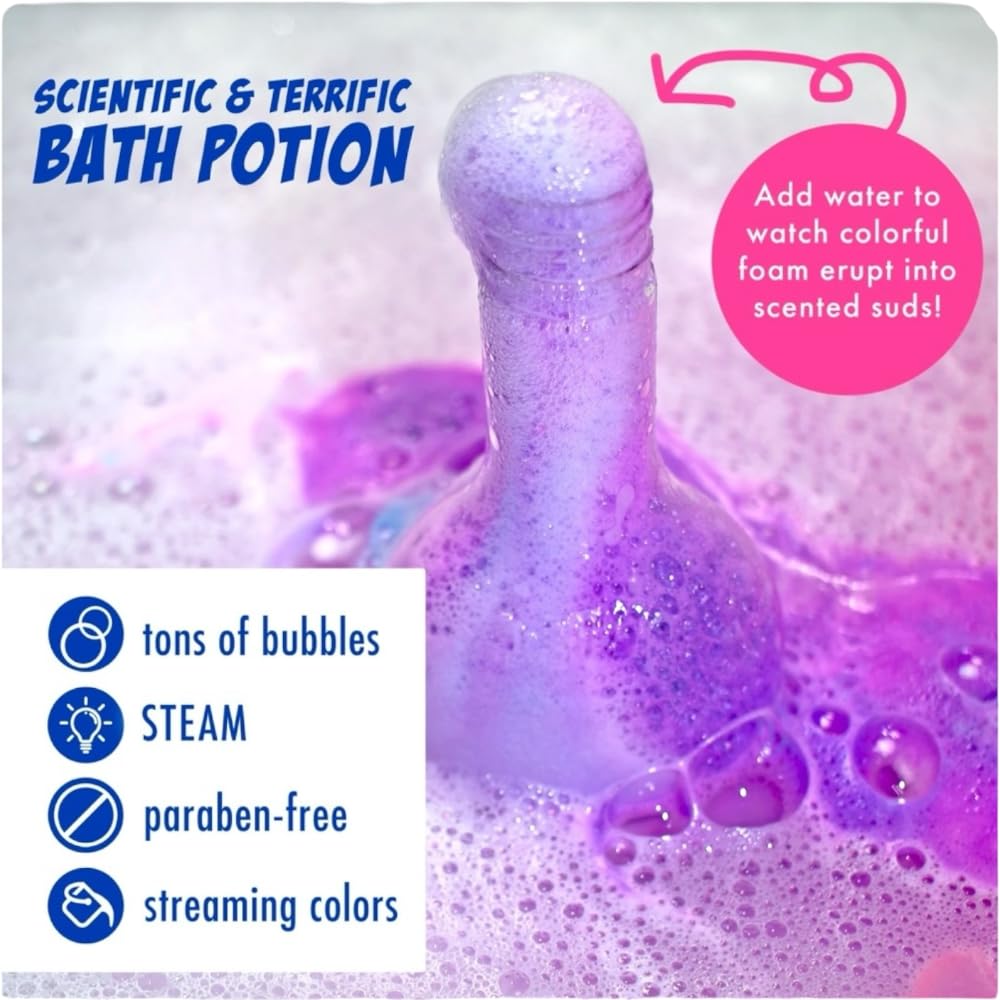 Mr Bubble Sweet Treats fizzing potion creates a bubbly, science-play moment.